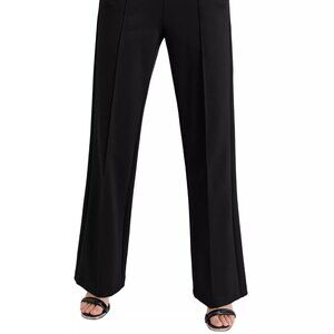 NEW! DKNY BLACK PONTE KNIT FRONT SEAM PANTS SIZE 6 CLASSIC CONTEMPORARY MODERN